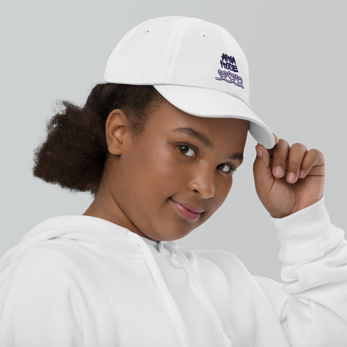 Aria Rose Purple Heart Youth Baseball Cap image 28