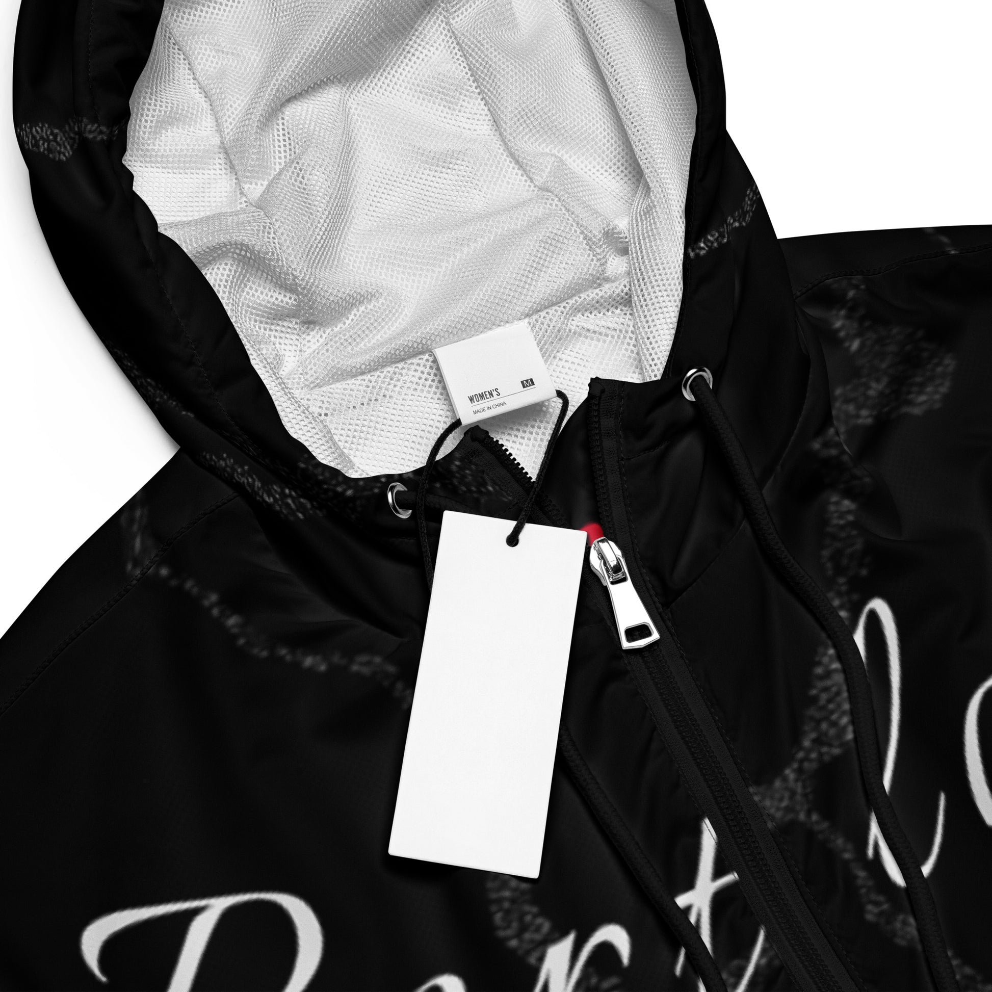 Portland Love Black Marble Women’s Cropped Windbreaker image 4