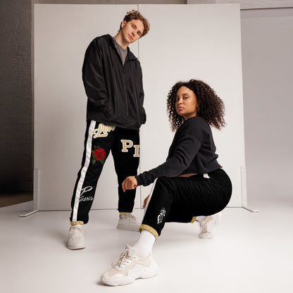 Black and Gold Portland Love Logos Unisex Track Pants image 5