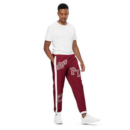 Portland Love Burgundy Logos Unisex Track Pants image 1