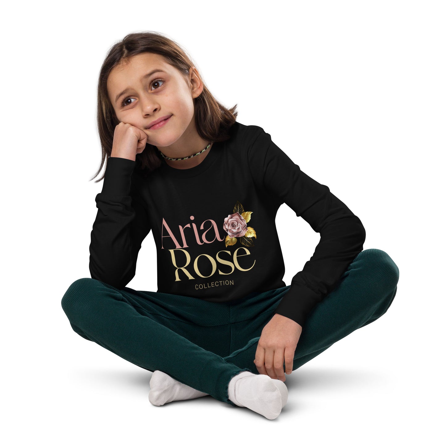 Aria Rose Gold Youth Long Sleeve Tee image 4