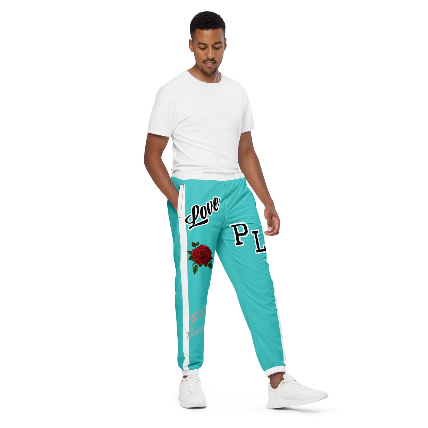 Portland Love Logos Dark Turquoise Unisex Track Pants image 1
