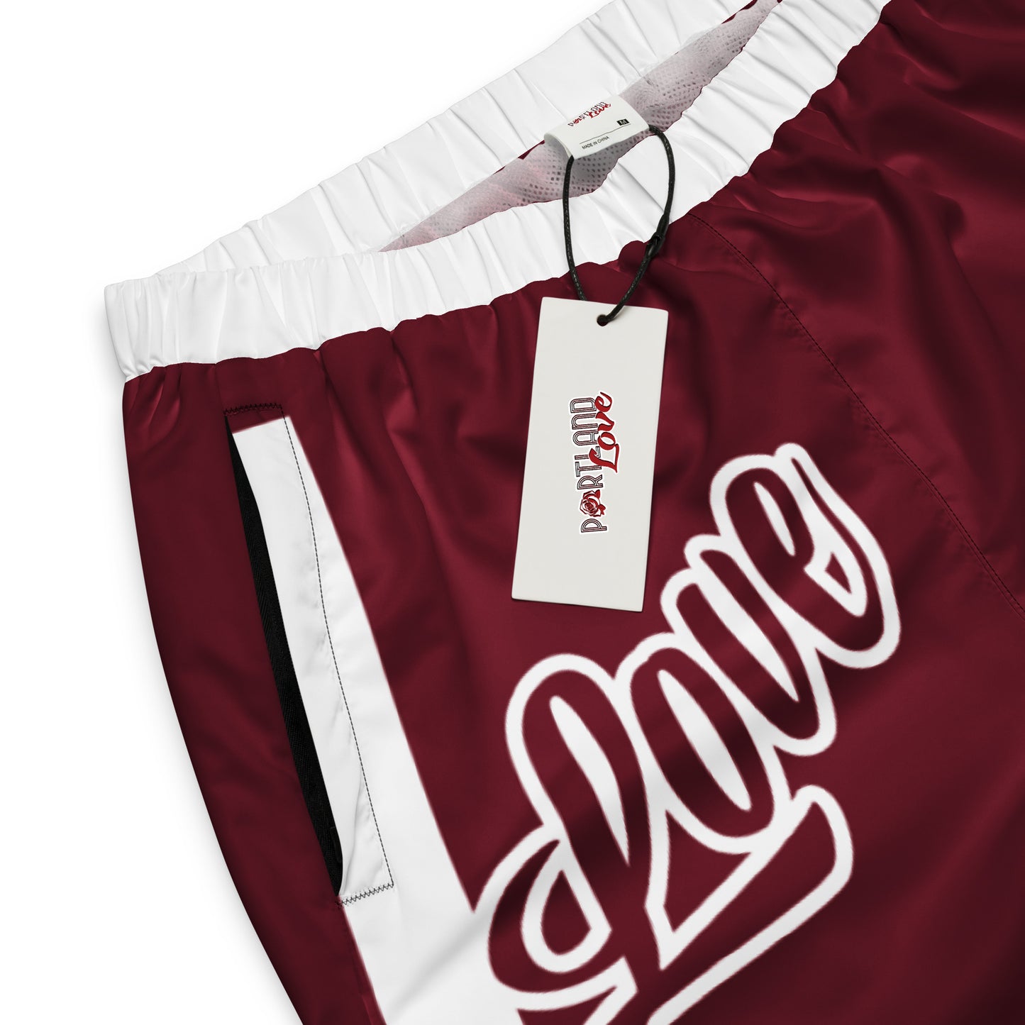 Portland Love Burgundy Logos Unisex Track Pants image 8