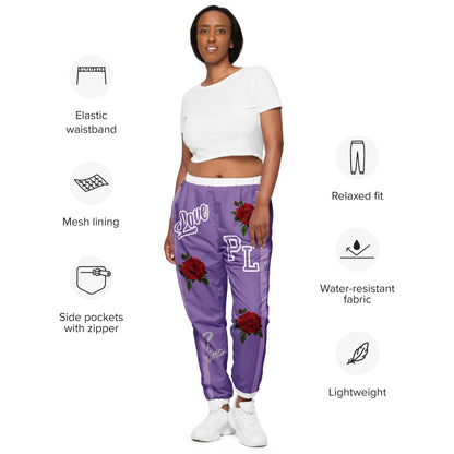 Portland Love Purple Logo Unisex Track Pants image 4