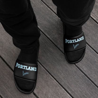 Block Style Columbia Blue Men’s Slides Inverted image 1