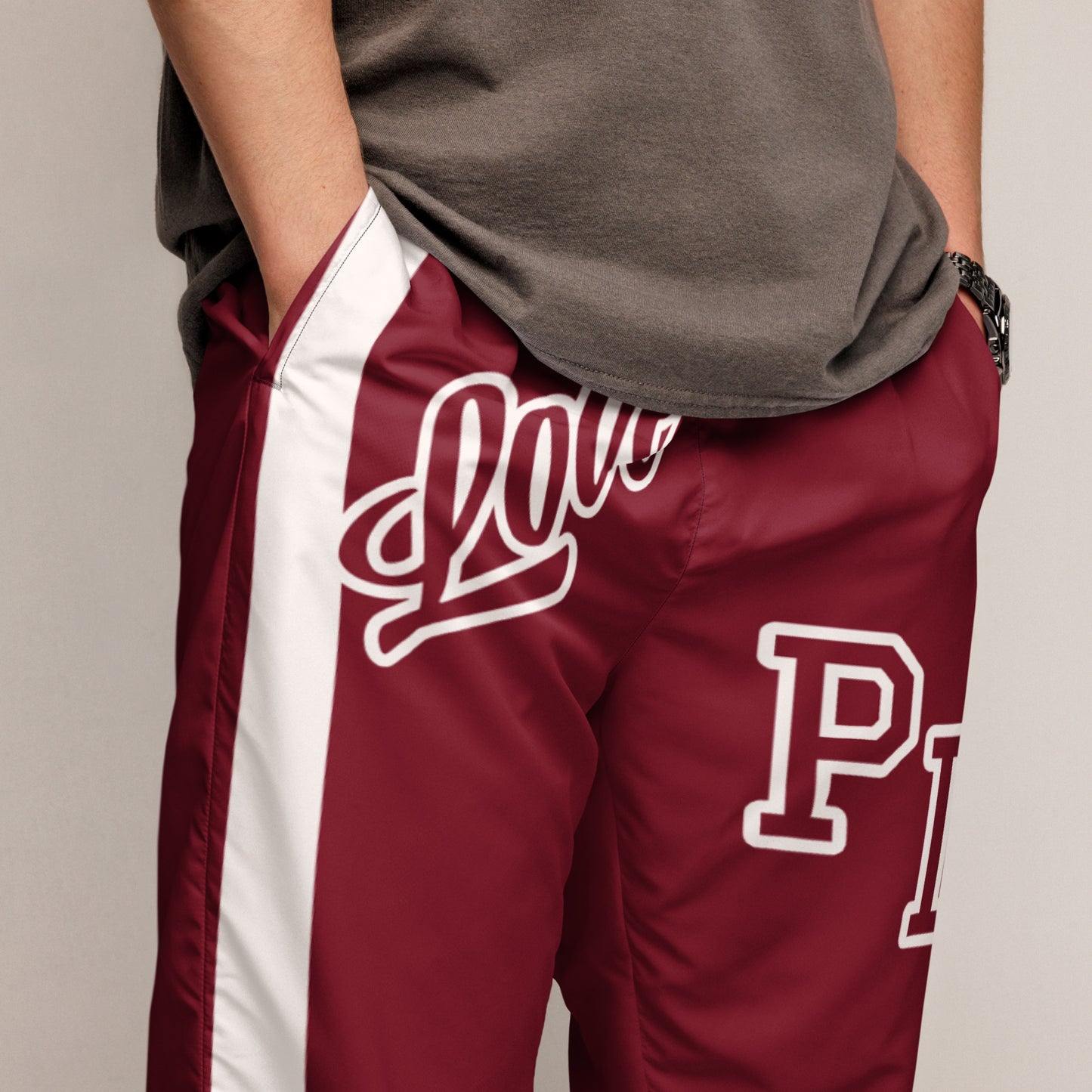 Portland Love Burgundy Logos Unisex Track Pants image 9