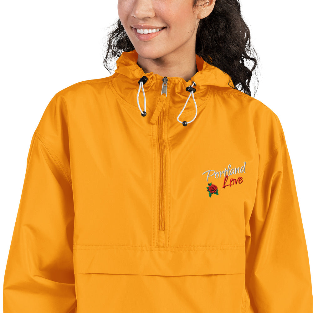 Portland Love Rose Embroidered Champion Packable Jacket image 26