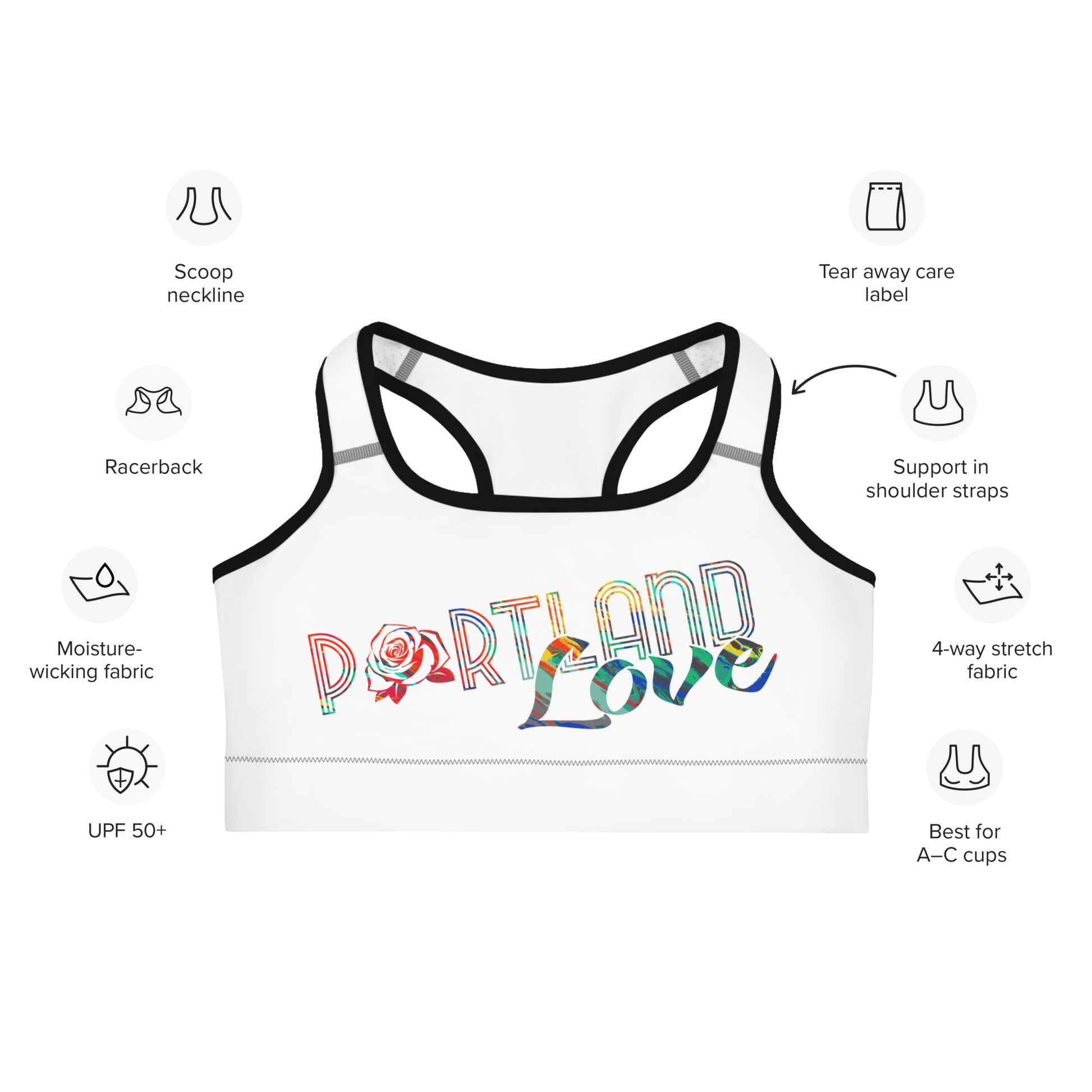 Portland Love Colorway Sports Bra image 3