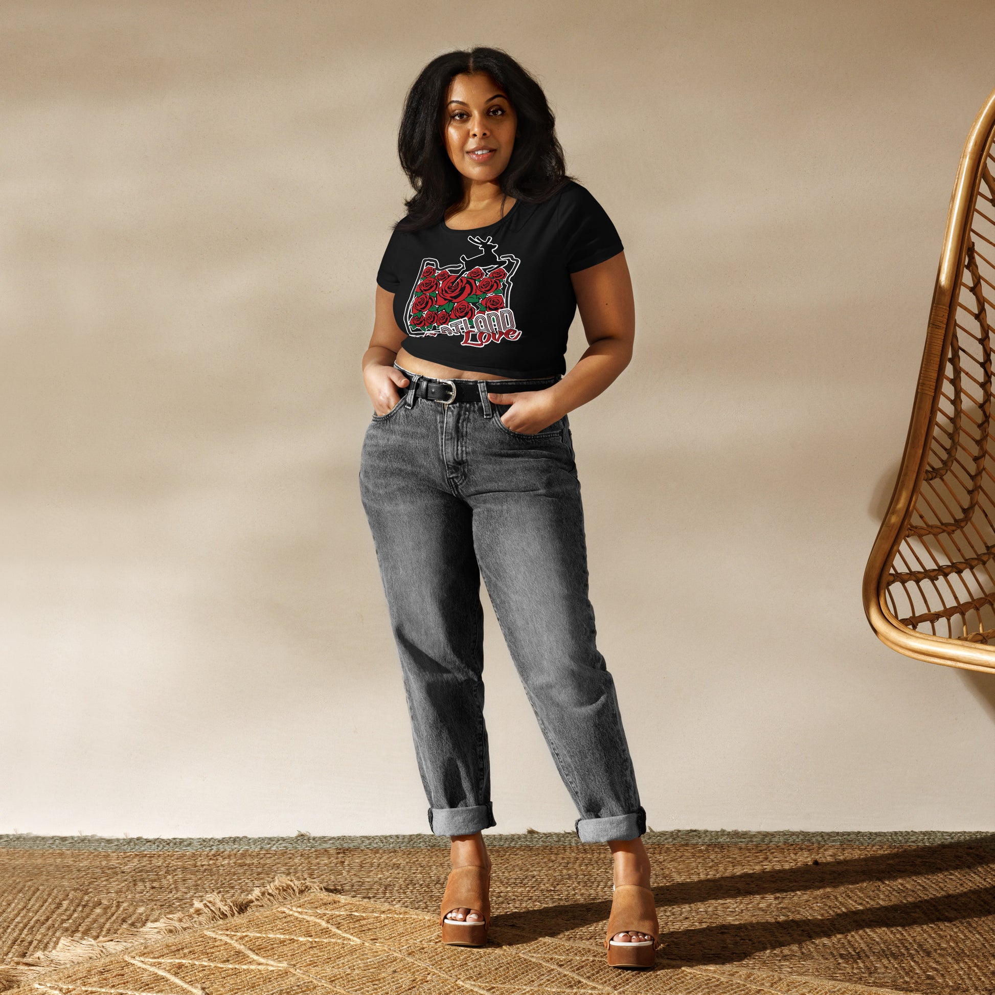 Roses Women’s Crop Tee image 1