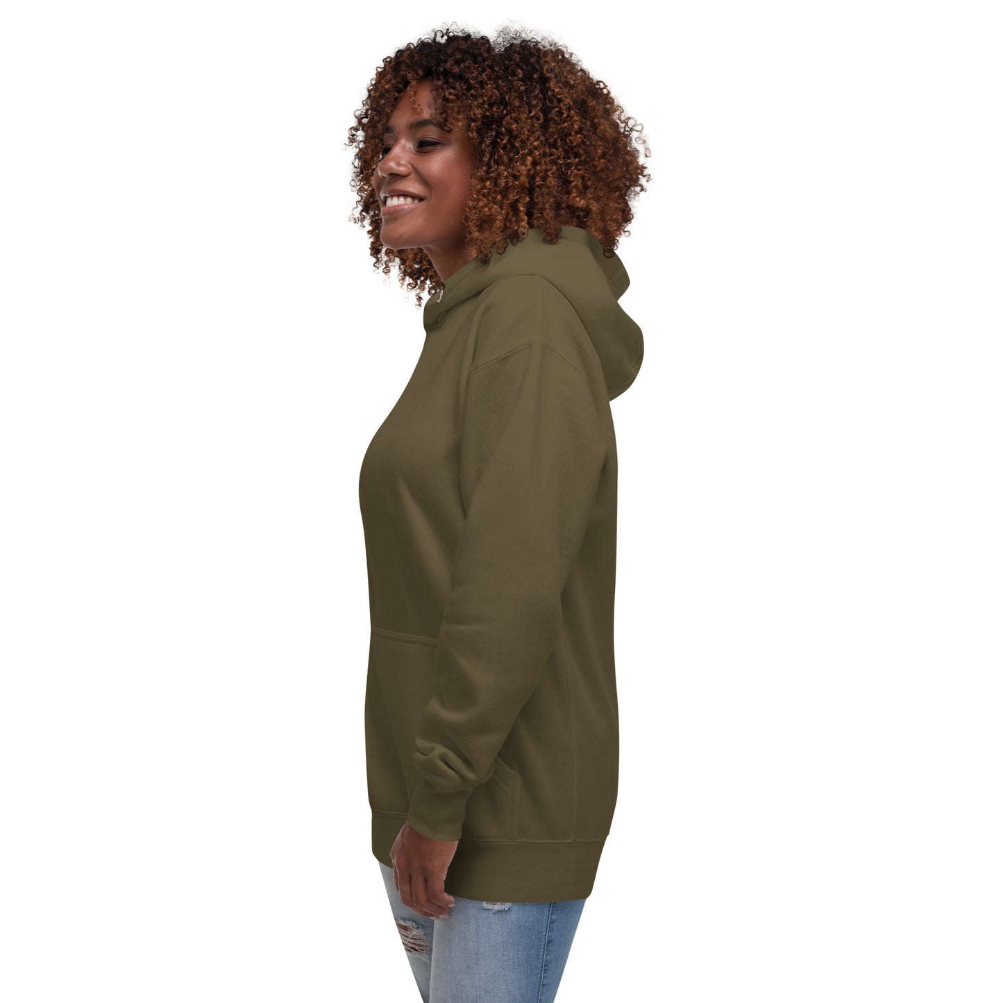 Block Style Royal/White Embroidered Unisex Hoodie image 31