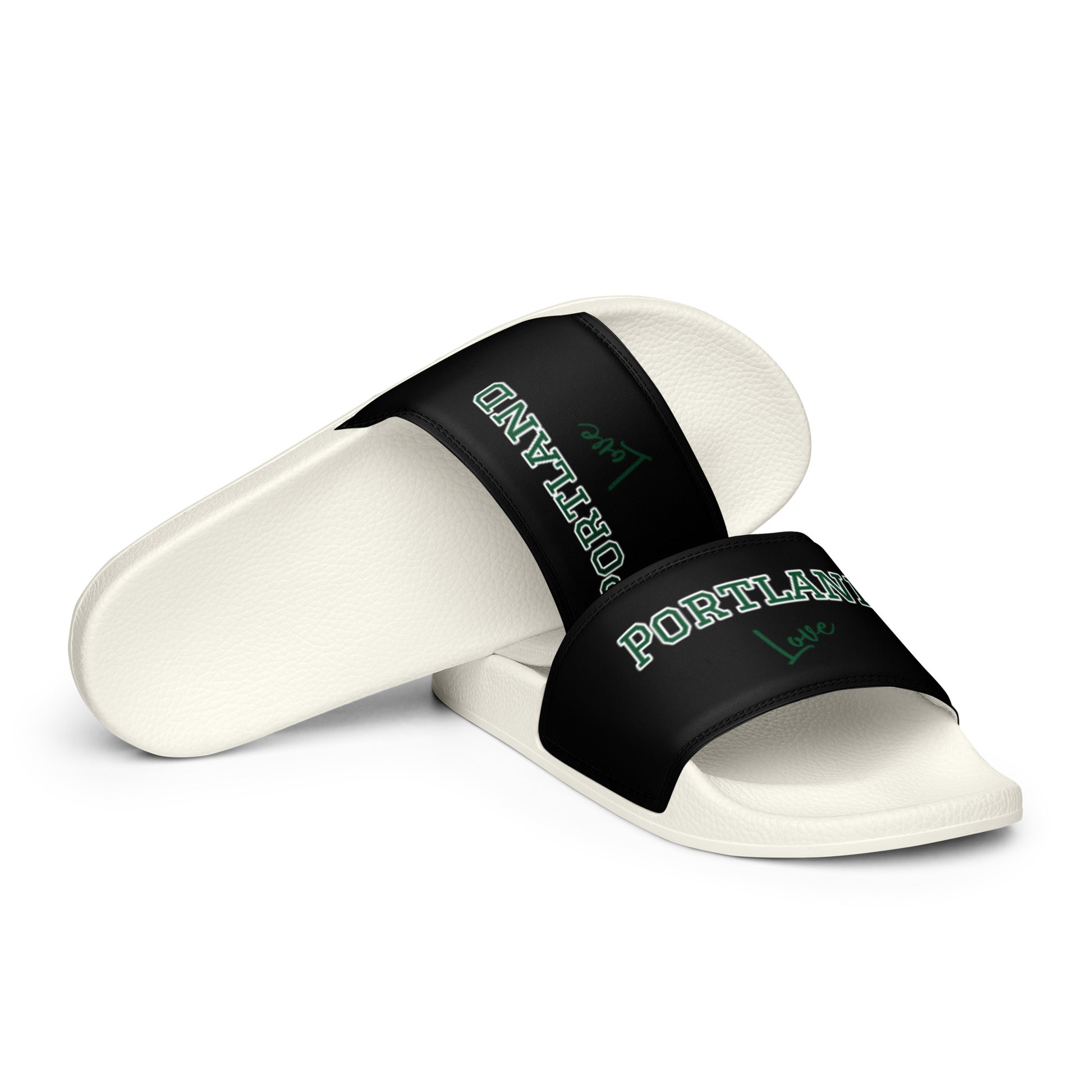 Block Style Forest Green Men’s Slides Inverted image 5