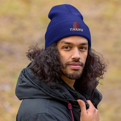 P-Thang (Red/White) Cuffed Beanie image 4