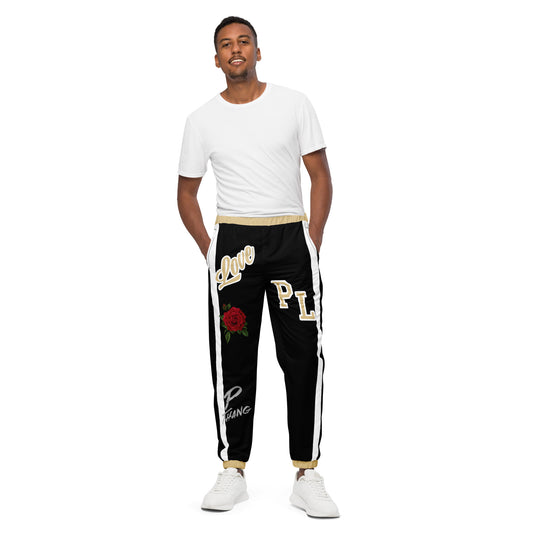 Black and Gold Portland Love Logos Unisex Track Pants image 0