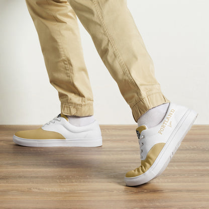 Block Style Men’s Tan Lace-up Canvas Shoes image 2