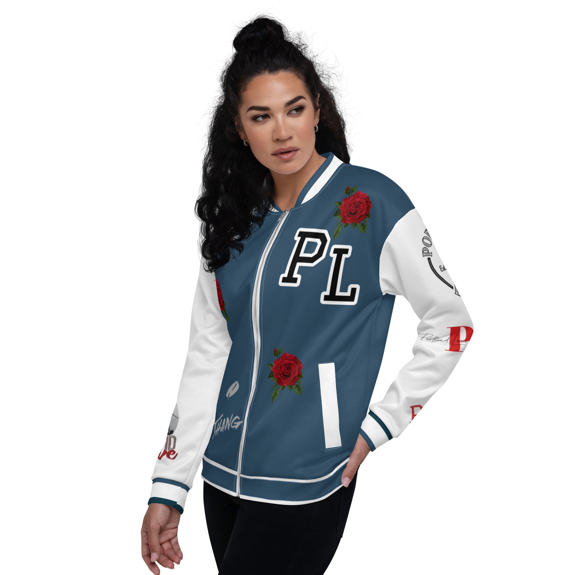 Arapawa Blue Portland Love Logo Port-Man Bomber Jacket image 4