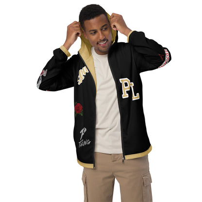 Black and Gold Logo Men’s Windbreaker image 0