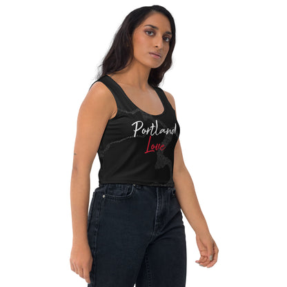Portland Love Black Marble Crop Top image 2
