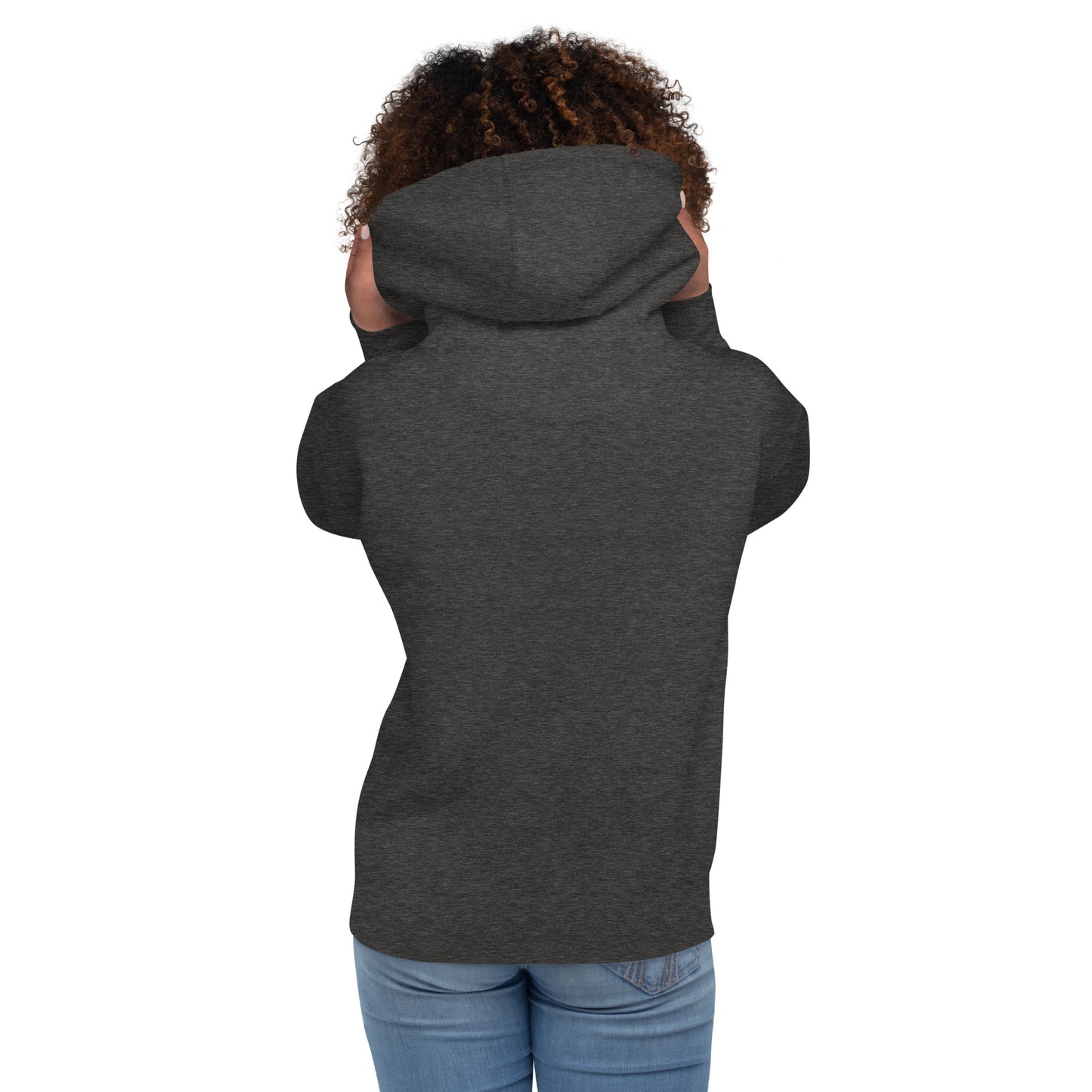 Block Style Royal/White Embroidered Unisex Hoodie image 14