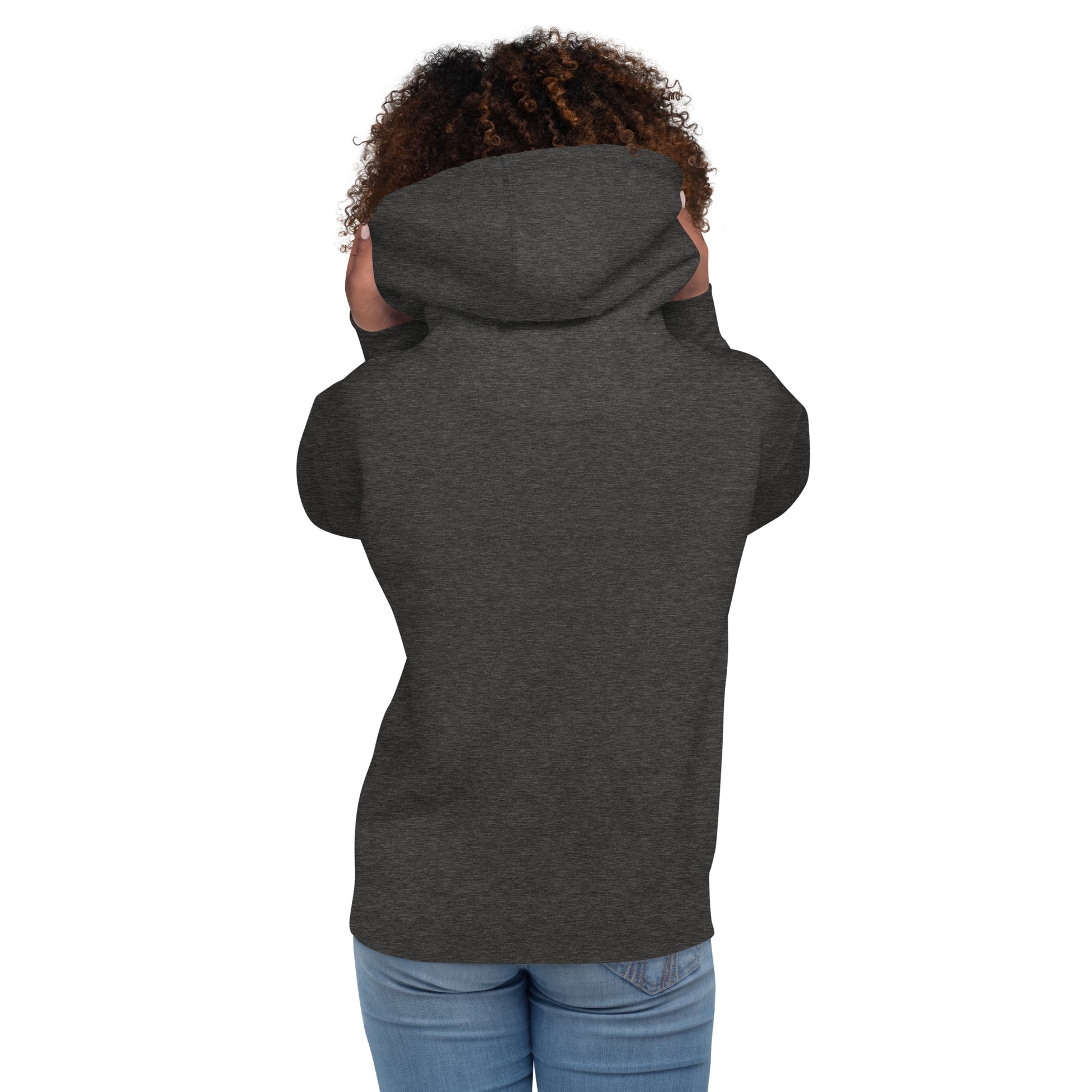 Block Style Royal/White Embroidered Unisex Hoodie image 14