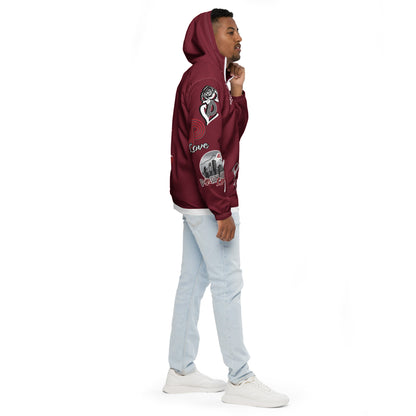 Portland Love Burgundy Logo Men’s Windbreaker image 15