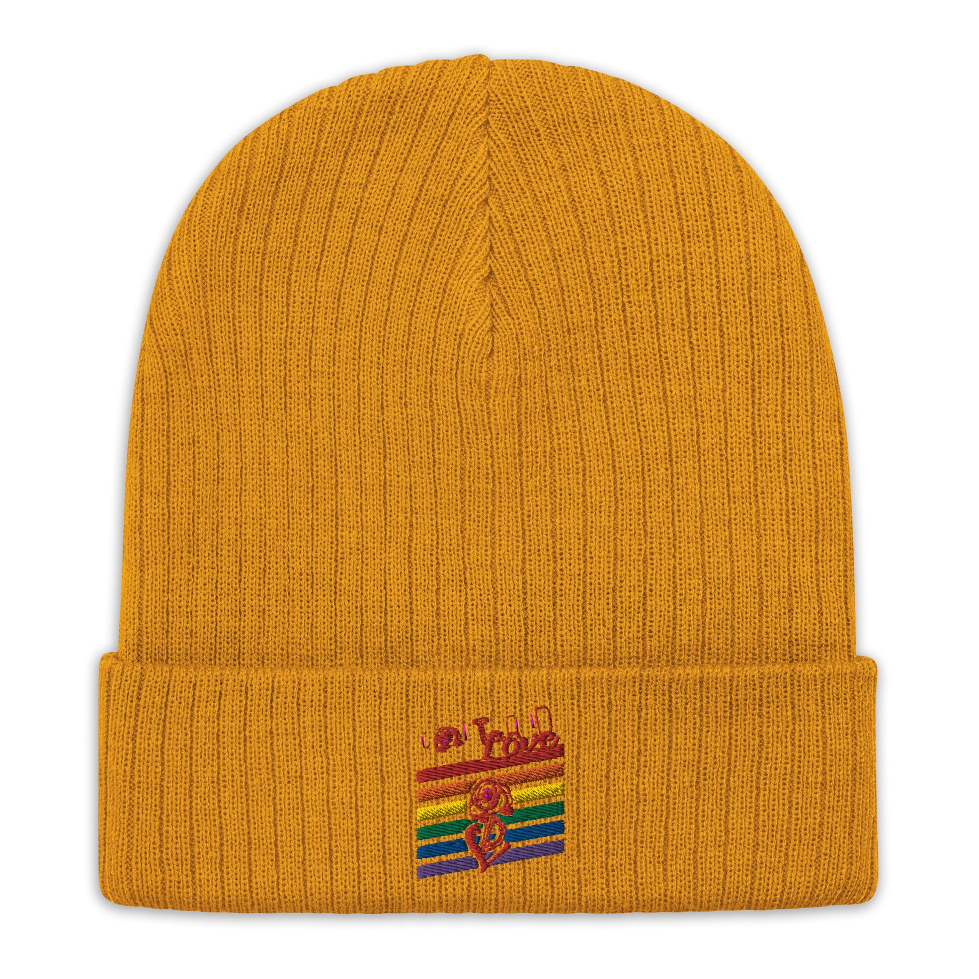 Rainbow Ribbed Knit Beanie image 3