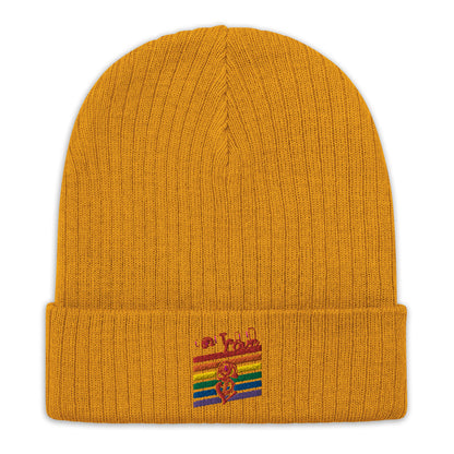 Rainbow Ribbed Knit Beanie image 3