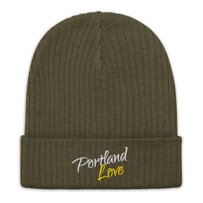 Portland Love (Yellow) Ribbed Knit Beanie image 3