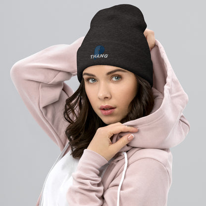 P-Thang (Royal/White) Cuffed Beanie image 2