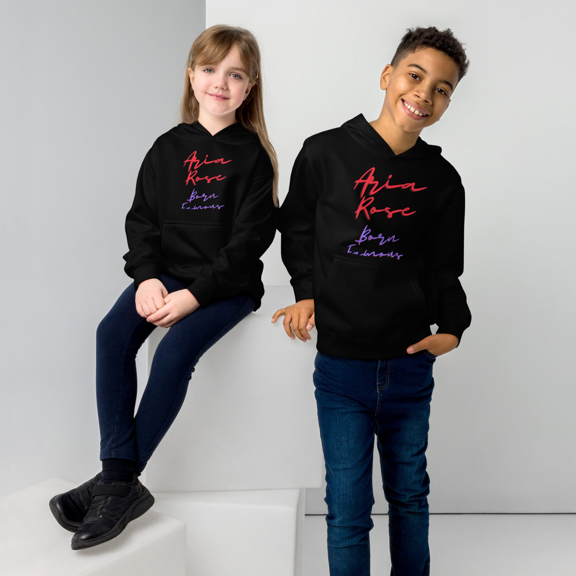 Aria Rose Born Famous Kids Fleece Hoodie image 6