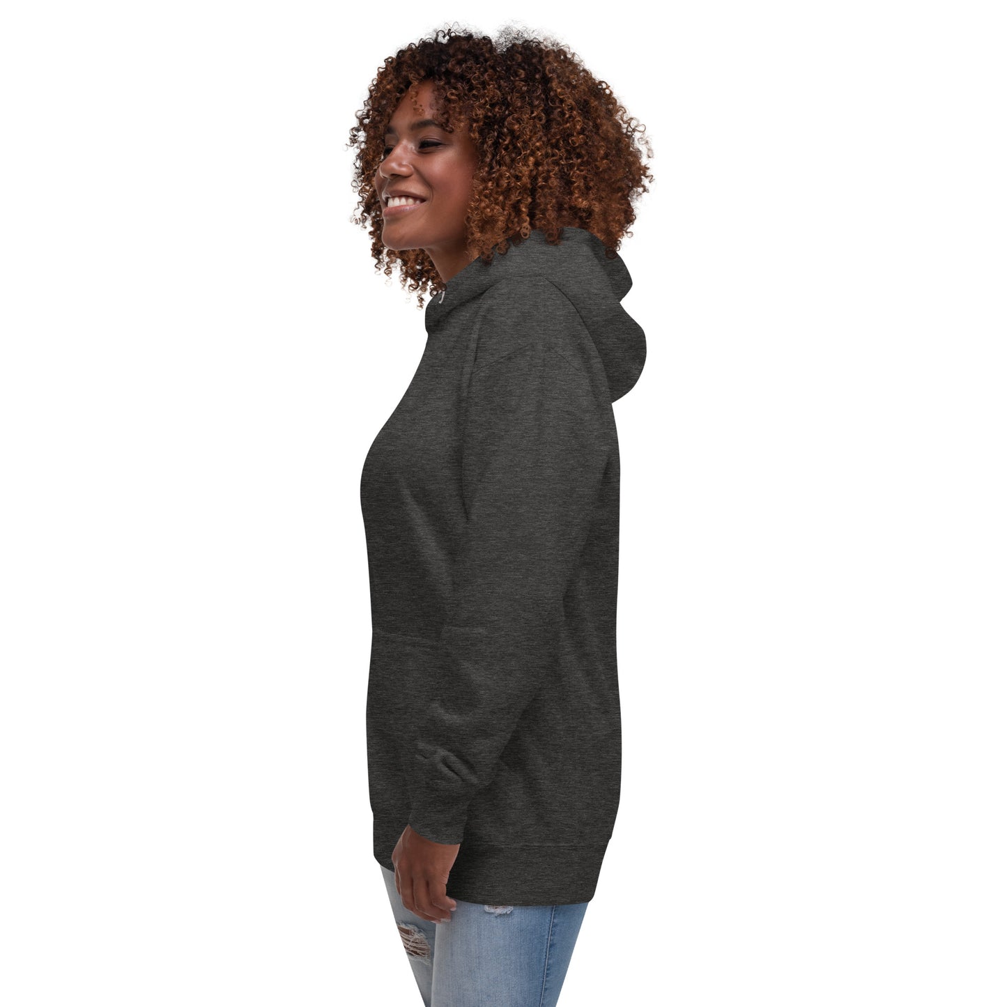 Block Style Royal/White Embroidered Unisex Hoodie image 15