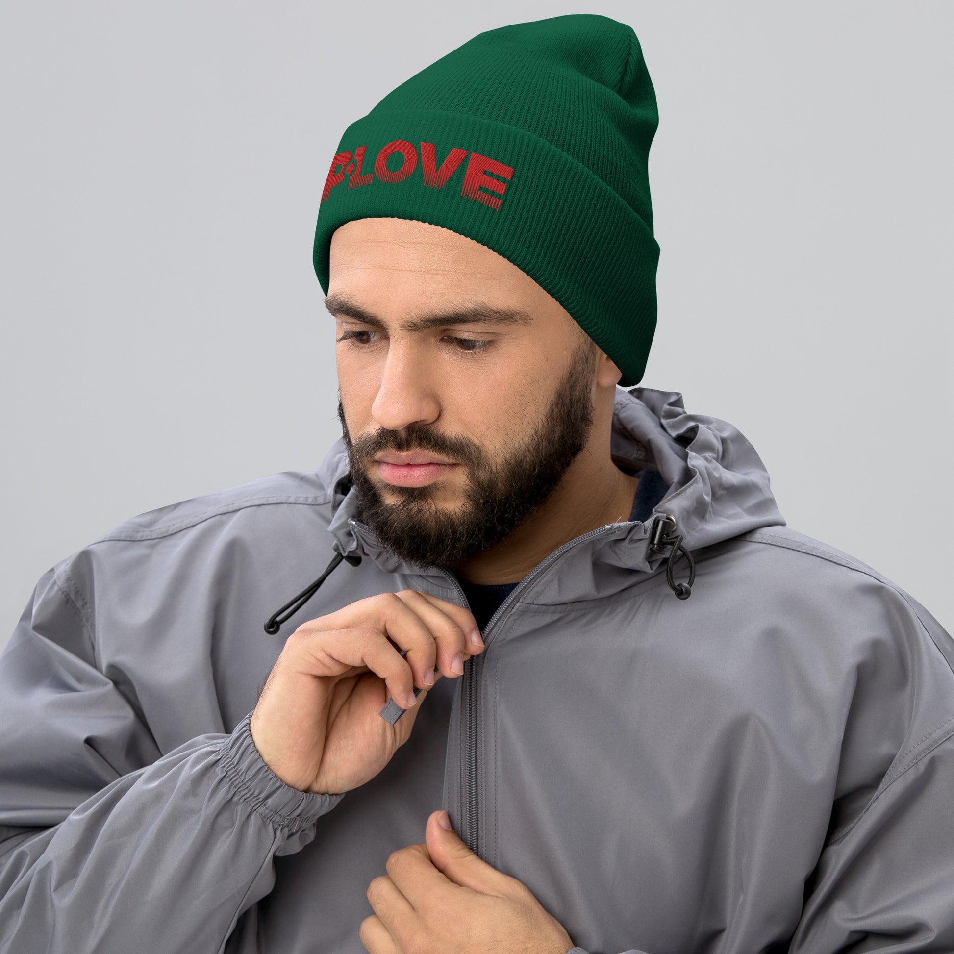 P-Love Rose 3D Puff Embroidered Cuffed Beanie image 9