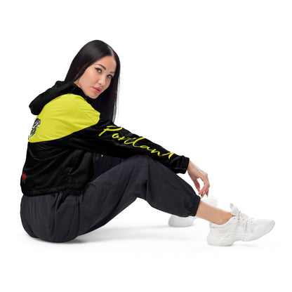 Portland Love Bumblebee Women’s Cropped Windbreaker image 3