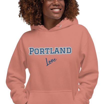 Block Style Royal/White Embroidered Unisex Hoodie image 33