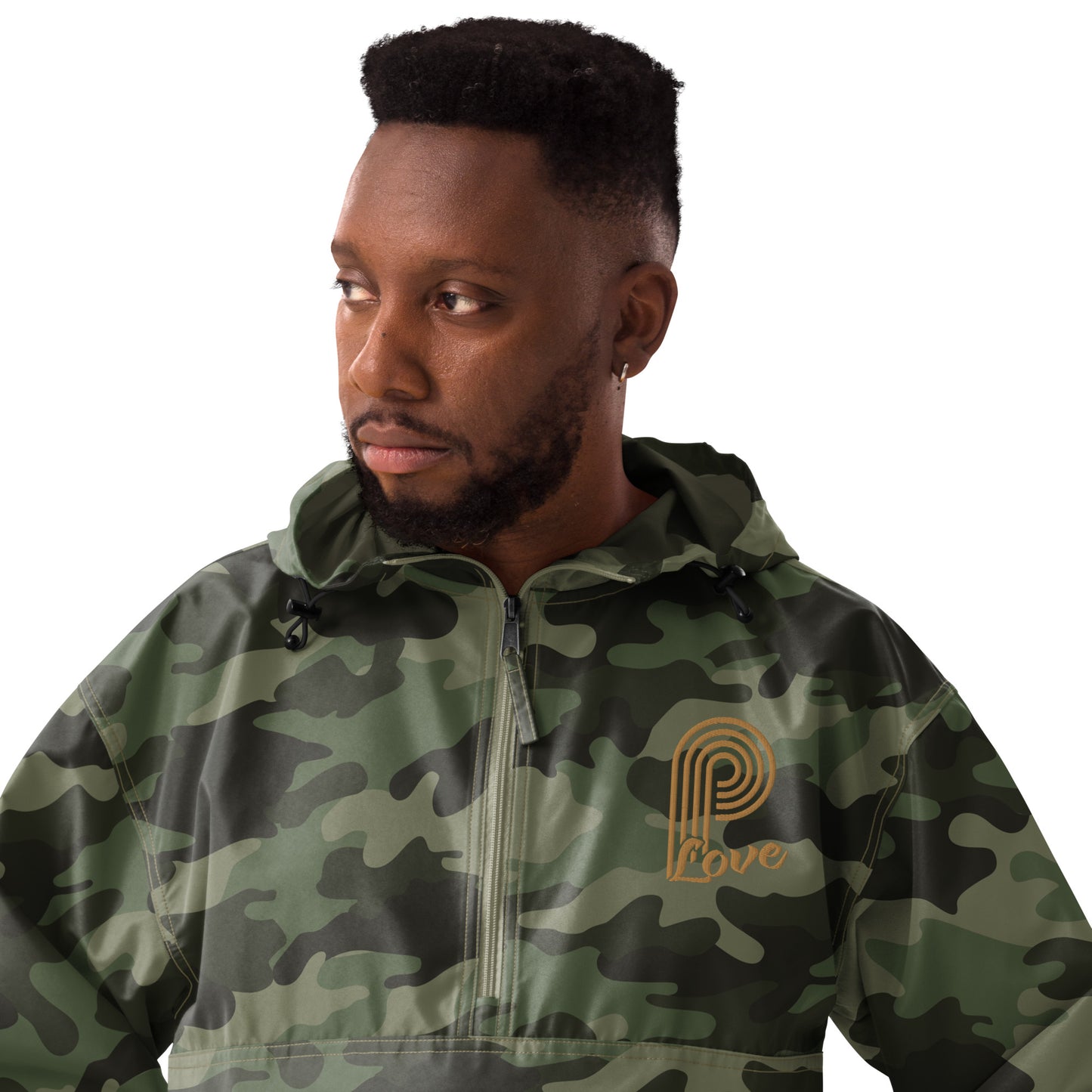 P-Love (Gold) Embroidered Champion Packable Jacket image 9