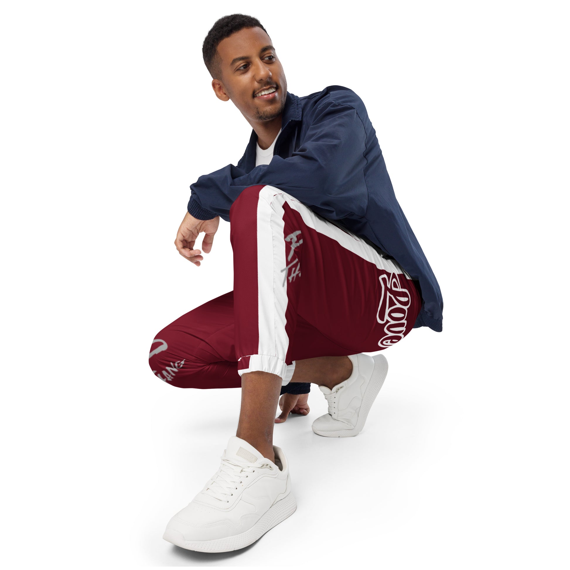 Portland Love Burgundy Logos Unisex Track Pants image 10