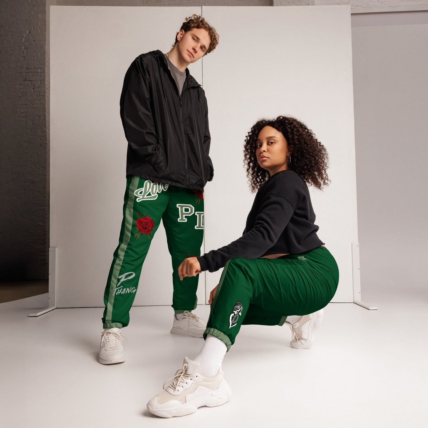 Portland Love Forest Green Logo Unisex Track Pants image 3