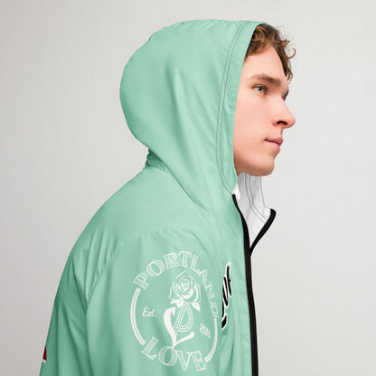 Portland Love Logos Vista Blue Men’s Windbreaker image 12