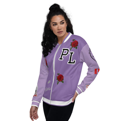 Portland Love Logo City Love Unisex Bomber Jacket (Purple) image 2