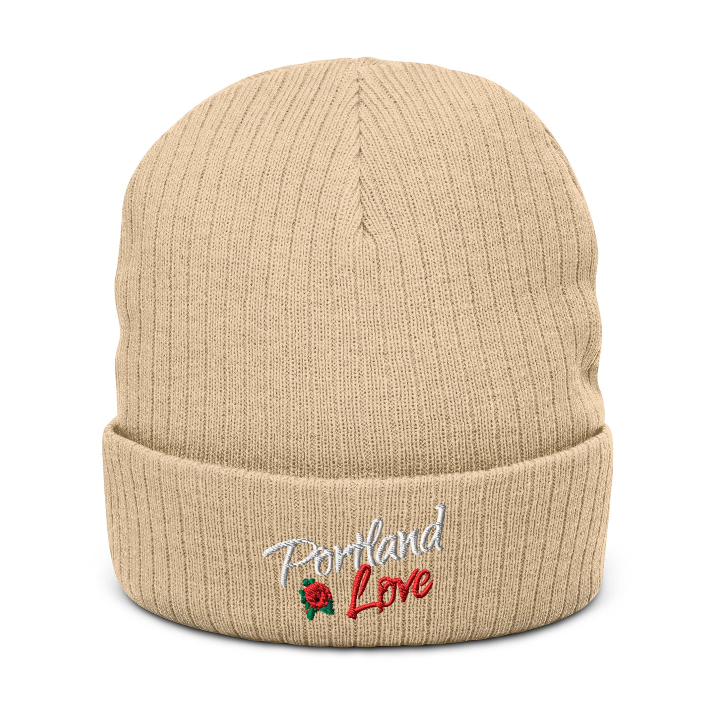 Portland Love Rose Ribbed Knit Beanie image 12