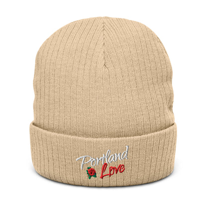 Portland Love Rose Ribbed Knit Beanie image 12