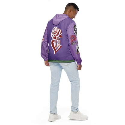 Portland Love Purple Logo Men’s Windbreaker image 13
