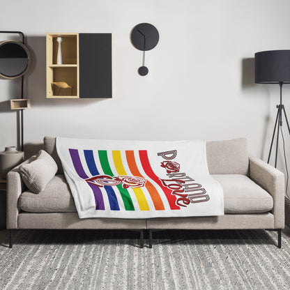 Portland Love Rainbow Plush Throw Blanket image 1