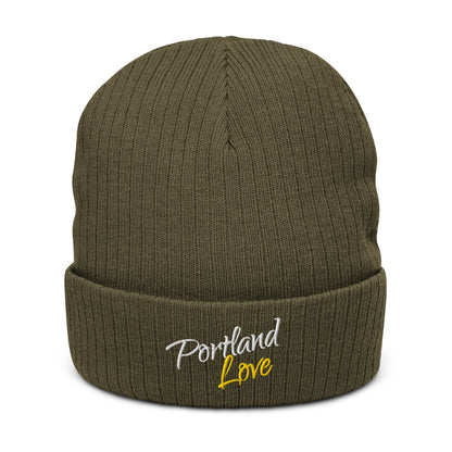 Portland Love (Yellow) Ribbed Knit Beanie image 9