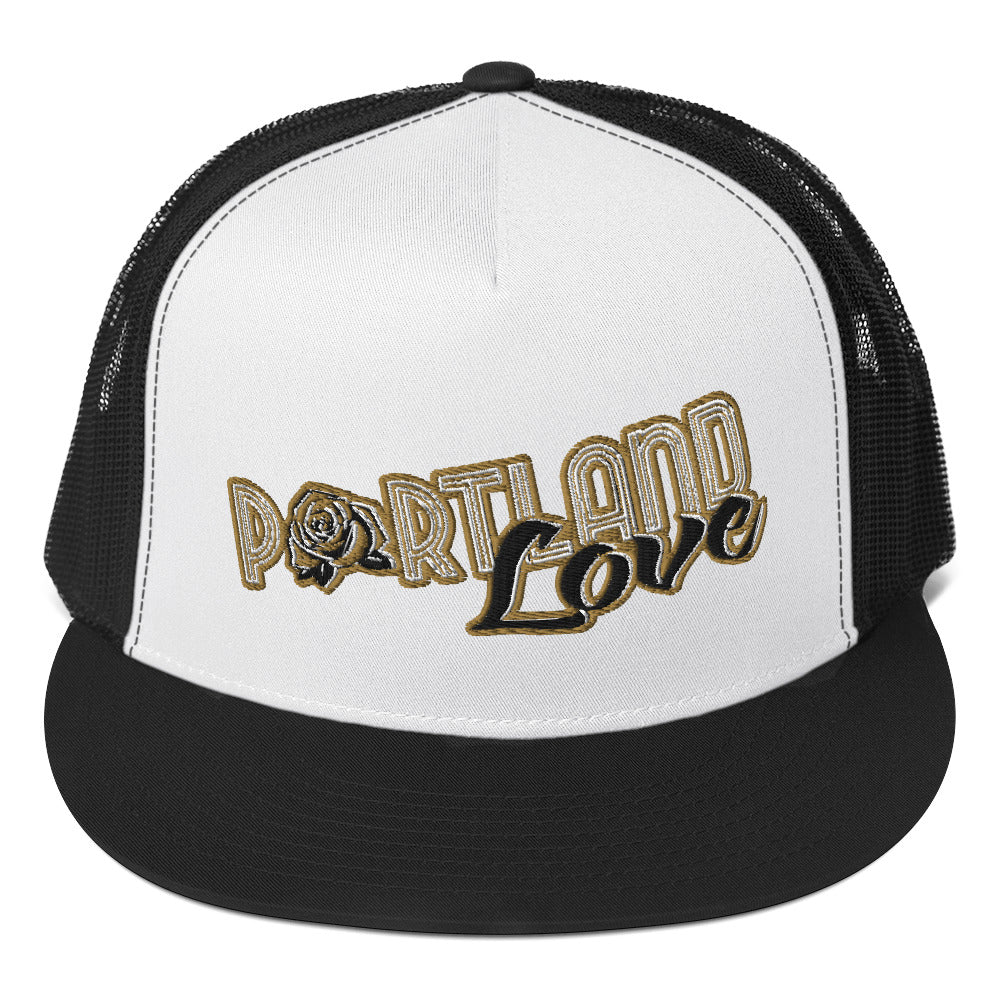 Original Portland Love Gold Trucker Cap image 12