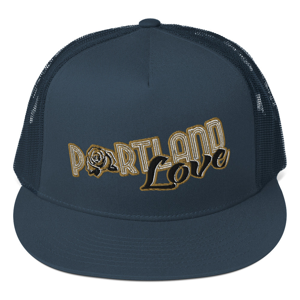 Original Portland Love Gold Trucker Cap image 7