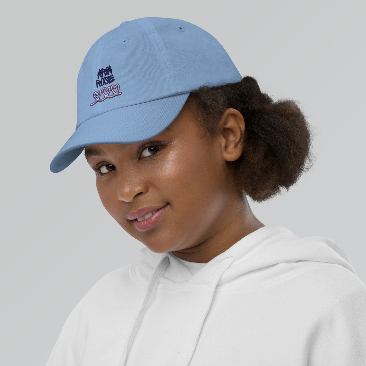 Aria Rose Purple Heart Youth Baseball Cap image 12