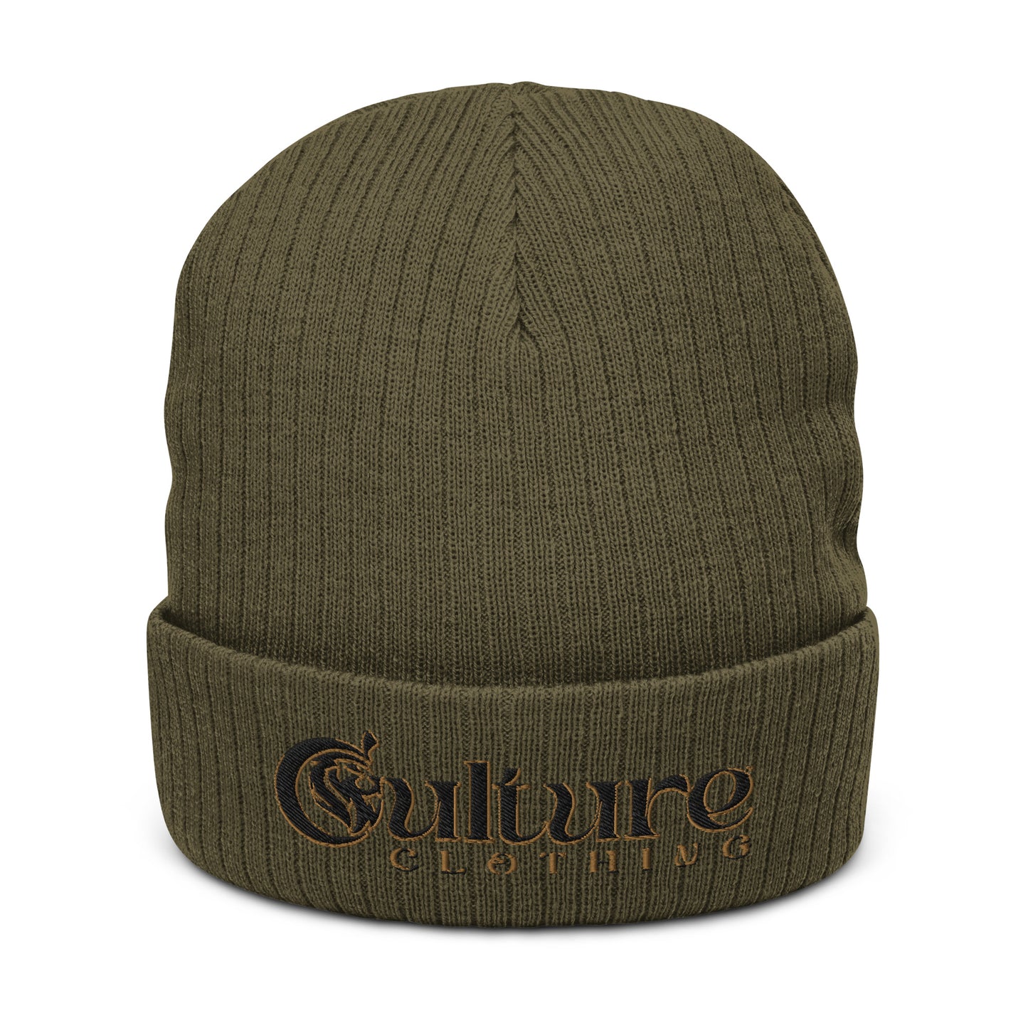 Culture Black Ribbed Knit Beanie image 4