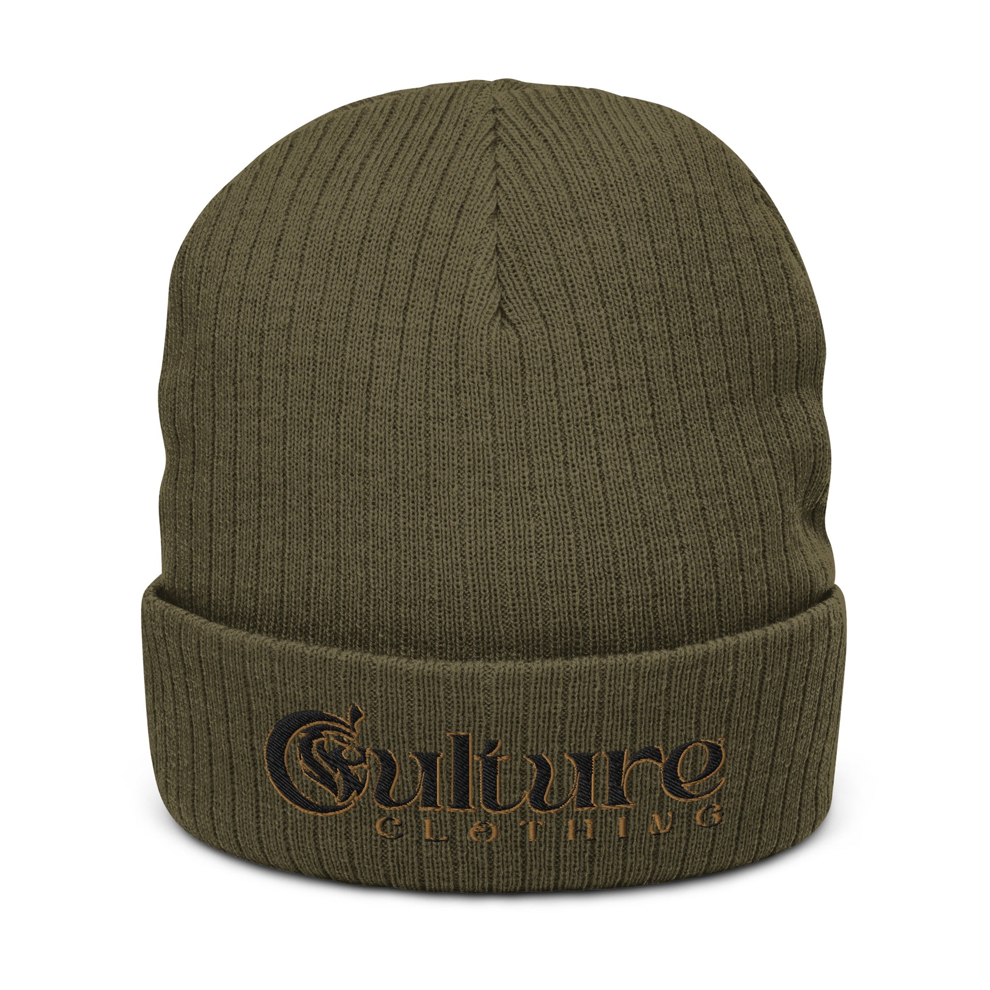Culture Black Ribbed Knit Beanie image 4