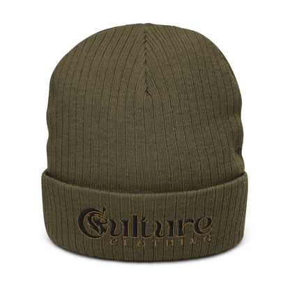 Culture Black Ribbed Knit Beanie image 4