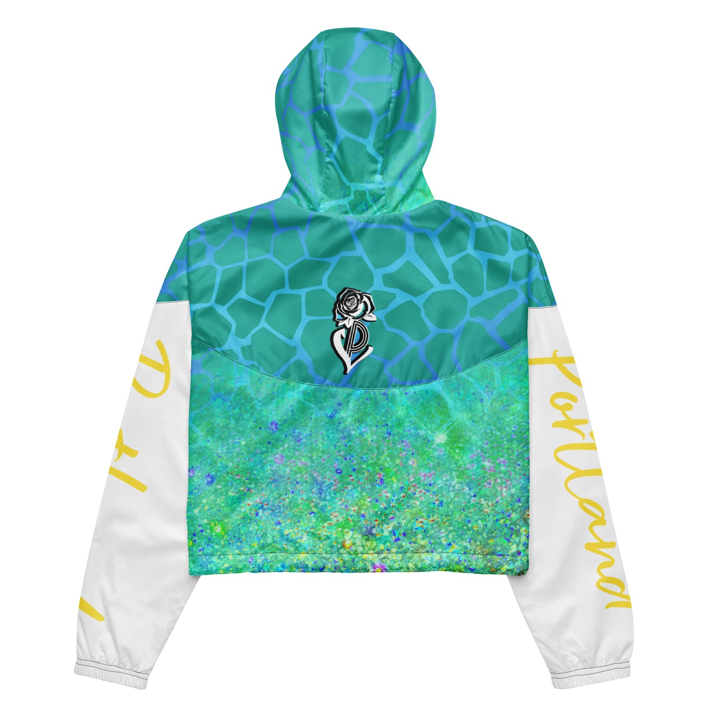 Portland Love Aqua Marine Women’s Cropped Windbreaker image 1